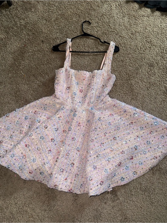 AKIRA Dresses & Skirts - AKIRA Pastel Pink Floral Sparkle Party Dress